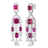 Anna Zuckerman Red Carpet Worthy Chandelier Earrings In Ruby