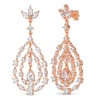 Anna Zuckerman Retro Glamour Chandelier Earrings In Rose Gold