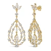 Anna Zuckerman Retro Glamour Chandelier Earrings In Yellow Gold