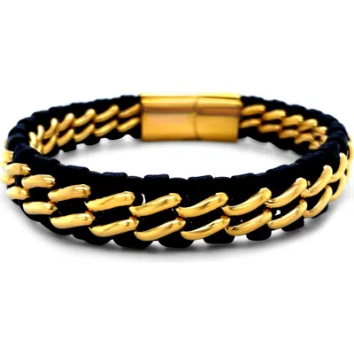 Anna Zuckerman Rowen Braided Cuff In Burgundy
