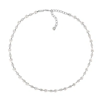 Anna Zuckerman Sabrina 9.80tcw Diamond Crystalline Choker Necklace In Platinum