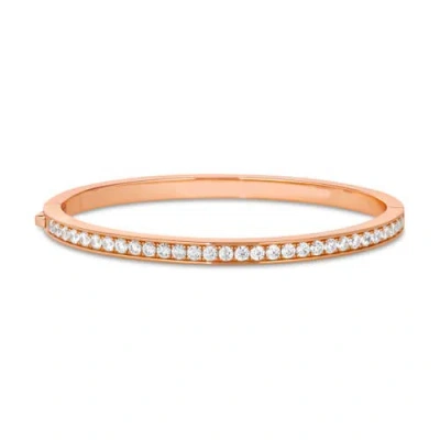 Anna Zuckerman Seraphina Diamond Crystalline Bangle Bracelet In Rose Gold