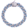 Anna Zuckerman Sweet Havana 8mm Cuban Bracelet In Aquamarine Crystalline