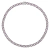 Anna Zuckerman Sweet Havana 8mm Cuban Necklace 18 Inch In Argyle Pink Crystalline
