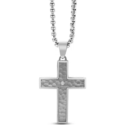 Anna Zuckerman Thorren Cross Necklace In Metallic