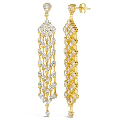 Anna Zuckerman Tribeca Diamond Chandelier Earrings In Gold