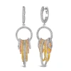 Anna Zuckerman Trifecta Diamond Crystalline Earrings In Platinum