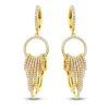 Anna Zuckerman Trifecta Diamond Crystalline Earrings In Yellow Gold