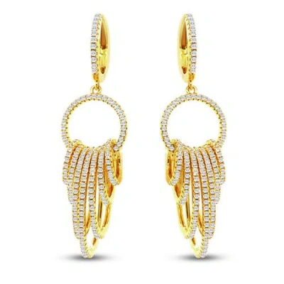 Anna Zuckerman Trifecta Diamond Crystalline Earrings In Yellow Gold