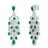 Anna Zuckerman Vintage Inspired Chandelier Earrings In Emerald