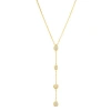 Anna Zuckerman Y Not Lariat Necklace In Yellow Gold