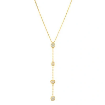 Anna Zuckerman Y Not Lariat Necklace In Yellow Gold