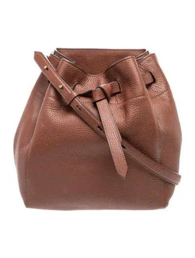 Pre-owned Annabel Ingall Leather Bucket Bag In Brown