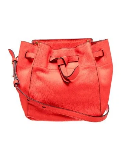 Pre-owned Annabel Ingall Leather Bucket Bag In Red