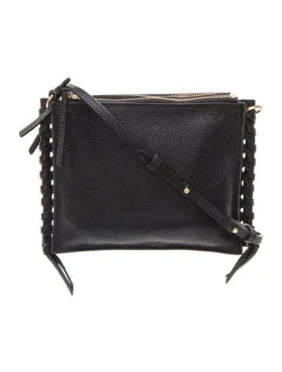 Pre-owned Annabel Ingall Leather Crossbody Bag In Black