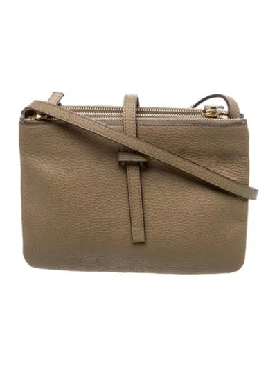 Pre-owned Annabel Ingall Leather Messenger Bag In Neutral