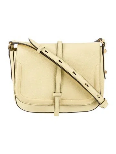 Pre-owned Annabel Ingall Leather Messenger Bag In Yellow