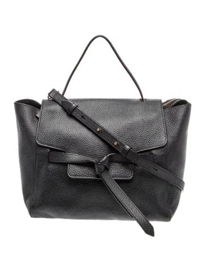 Pre-owned Annabel Ingall Leather Top Handle Bag In Black