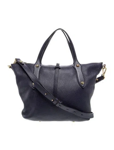 Pre-owned Annabel Ingall Leather Top Handle Bag In Blue