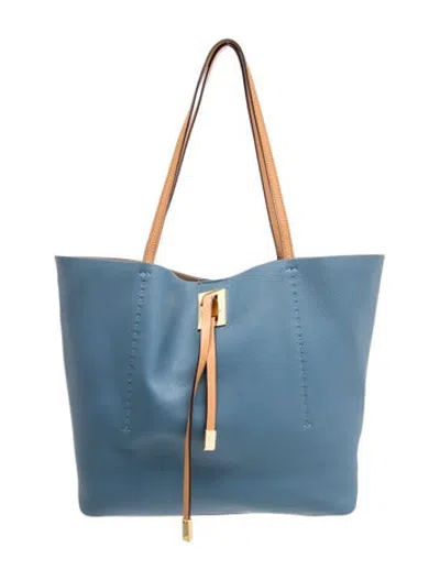 Pre-owned Annabel Ingall Leather Tote In Blue