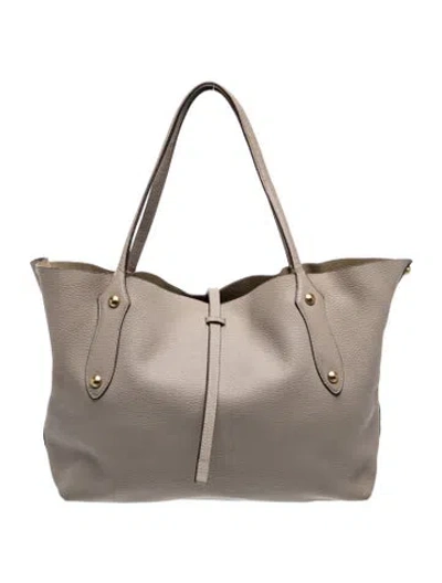Pre-owned Annabel Ingall Leather Tote In Gray