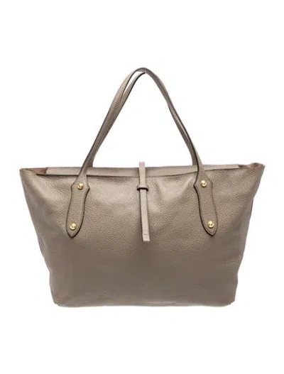Pre-owned Annabel Ingall Leather Tote In Gray