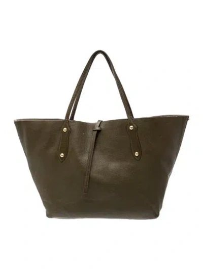 Pre-owned Annabel Ingall Leather Tote In Green