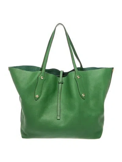 Pre-owned Annabel Ingall Leather Tote In Green