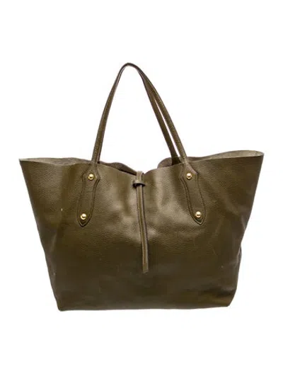 Pre-owned Annabel Ingall Leather Tote In Green