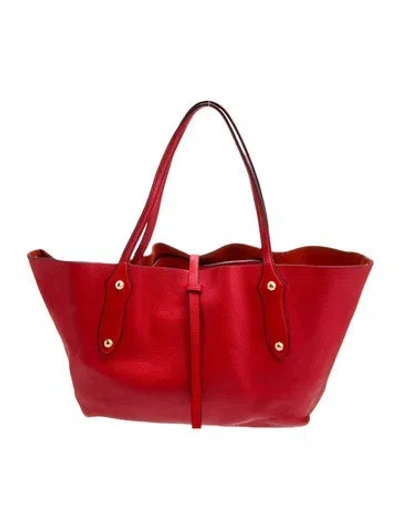 Pre-owned Annabel Ingall Leather Tote In Red