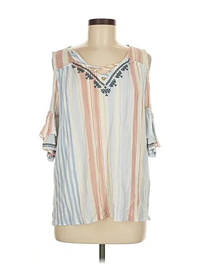 Pre-owned Annabelle 3/4 Sleeve Blouse In Blue