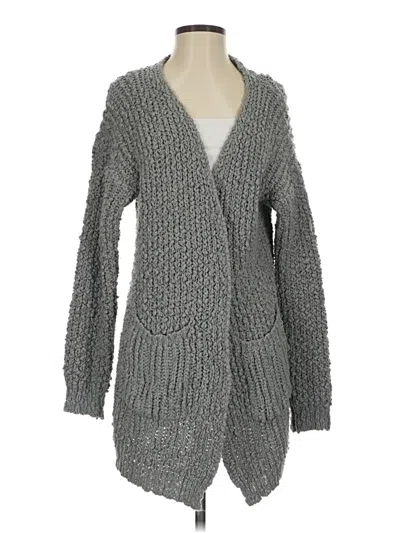 Pre-owned Annabelle Cardigan Sweater In Gray