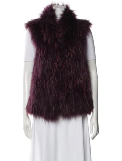 Pre-owned Annabelle Fur Jacket In Purple
