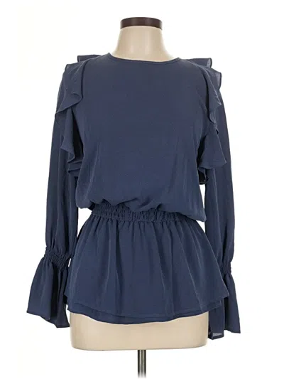Pre-owned Annabelle Long Sleeve Blouse In Blue
