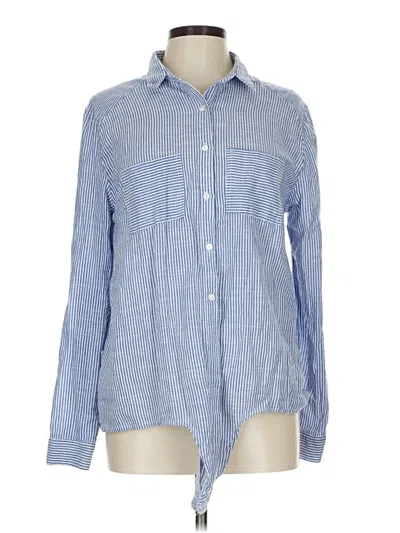 Pre-owned Annabelle Long Sleeve Button Down Shirt In Blue