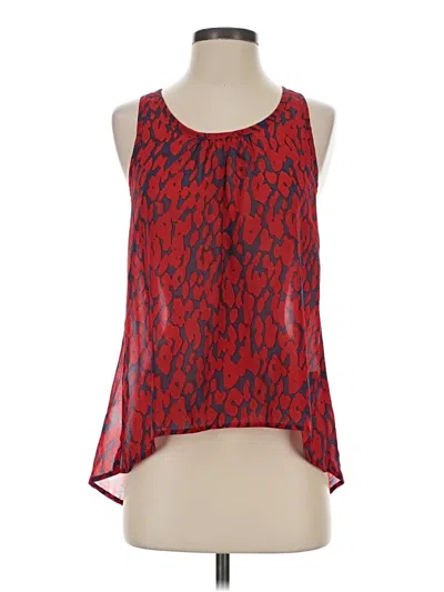 Pre-owned Annabelle Sleeveless Blouse In Red