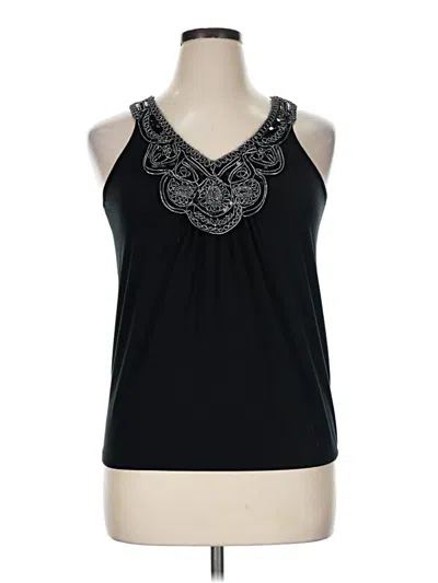 Annabelle Sleeveless Top Black Halter Neckline Tops