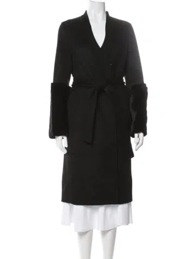Pre-owned Annabelle Wool Coat In Black