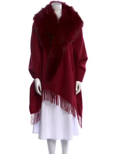 Pre-owned Annabelle Wool V-neck Sweater In Red