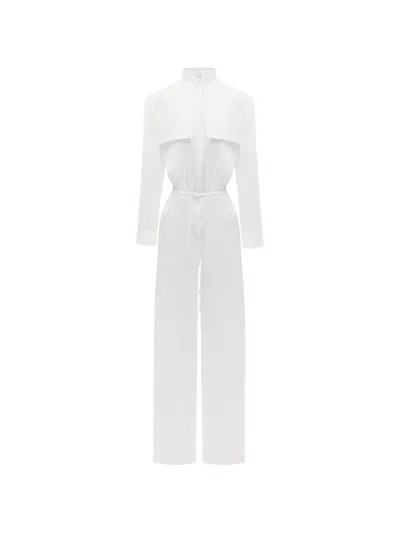 Annafoxy Aire Flsp-pocket Jumpsuit In White
