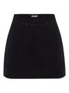Annafoxy High-waisted Tailored Shorts In Black