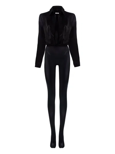 Annafoxy Shirt-style All In One In Black