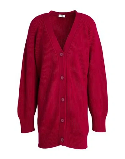 Annagreta Woman Cardigan Garnet Size M Cashmere In Red