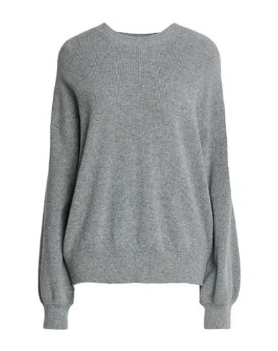 Annagreta Woman Sweater Grey Size L Cashmere In Gray