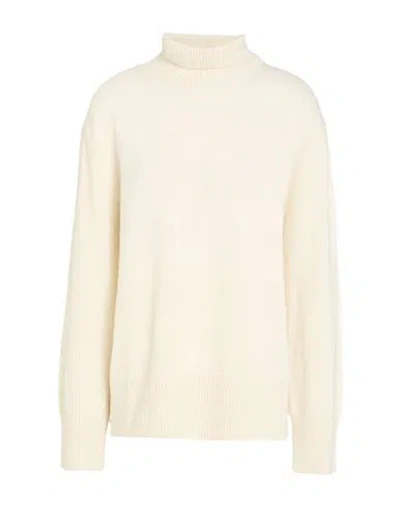 Annagreta Woman Turtleneck Cream Size Xl Cashmere In White