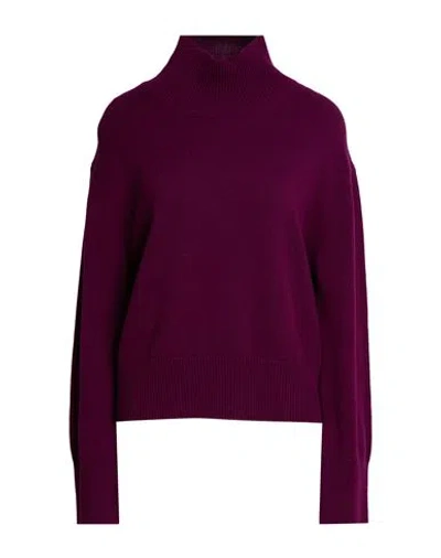 Annagreta Woman Turtleneck Plum Size Xl Cashmere In Purple
