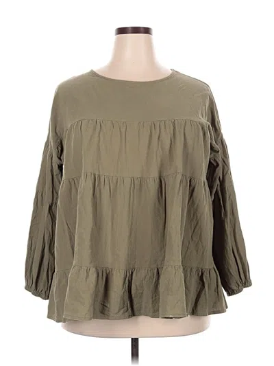 Pre-owned Anna-kaci Long Sleeve Blouse In Green