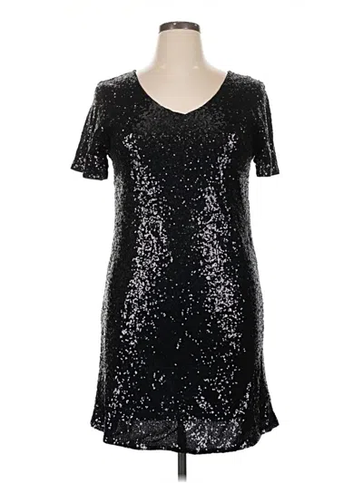 Pre-owned Anna-kaci Short Sleeve Top Black Sweetheart Neckline Tops