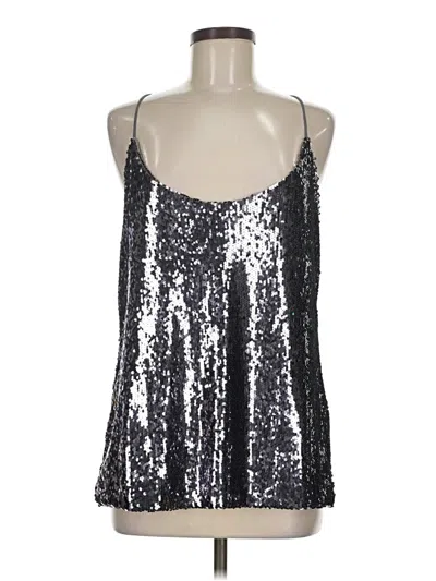 Pre-owned Anna-kaci Sleeveless Top Silver Halter Neckline Tops