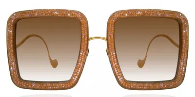 Anna-karin Karlsson Beaming Sky Amber Women's Sunglasses Brown Size 52